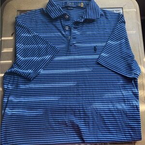 Ralph Lauren Men's Blue and Black Striped Polo